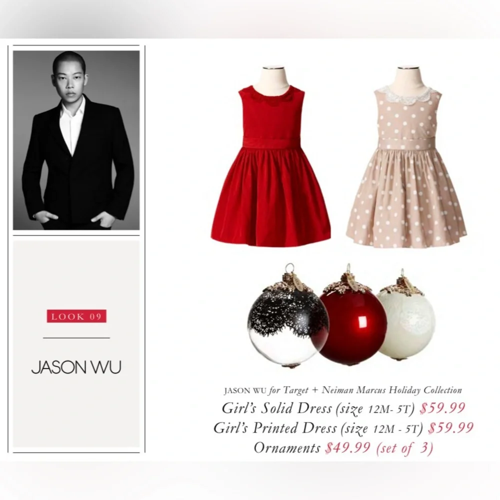 NIB Jason Wu Christmas Ornament Trio